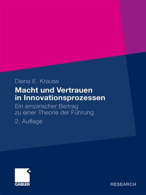 cover image of Macht und Vertrauen in Innovationsprozessen